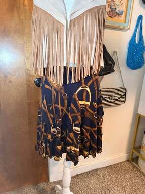Lauren Ralph Lauren Equestrian Print Ruffle Skirt